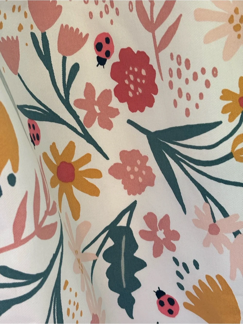 Target In The Garden Printed Window Panel - Pink, Green, Yellow